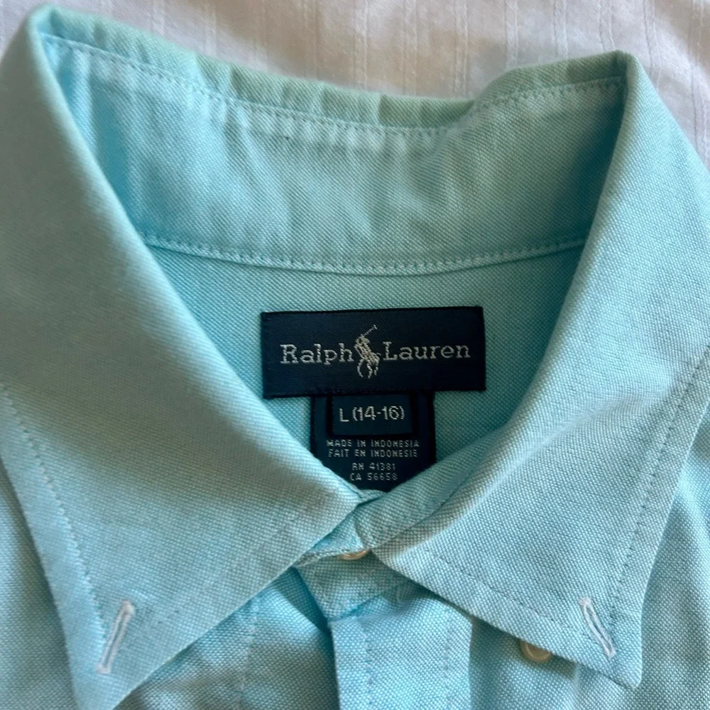 Ralph Lauren Boys Button-Down Shirt- Size large (14/16) - Picture 2 of 2